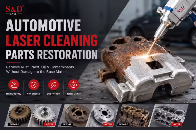 Automotive laser cleaning for rust removal and parts restoration