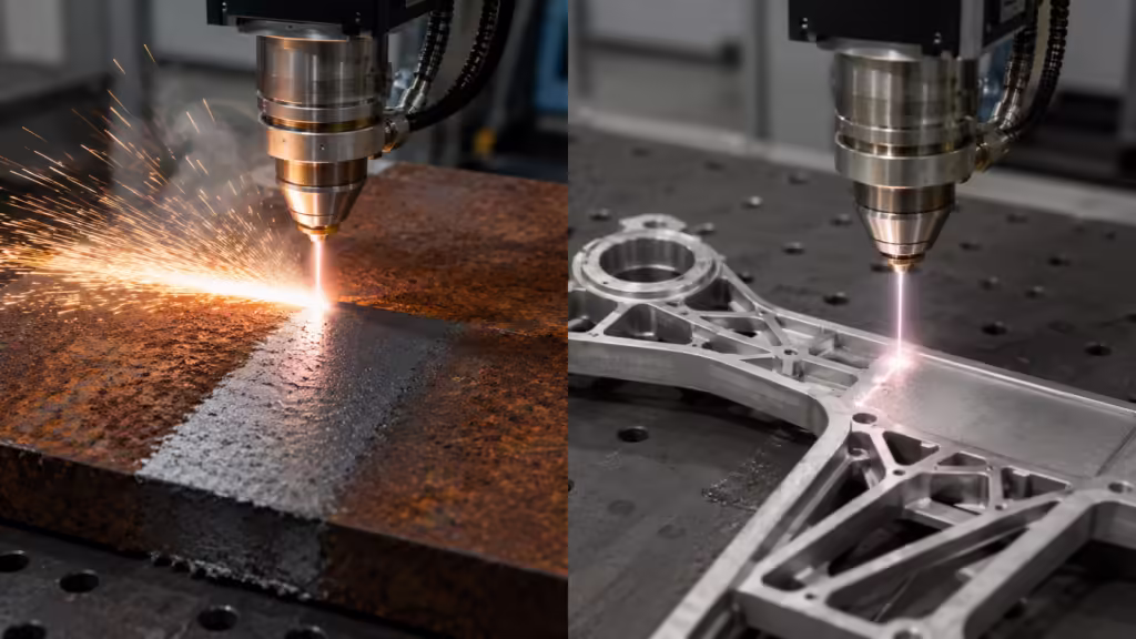 Pulsed vs Continuous Laser cleaning comparison for rust removal and precision metal surface cleaning