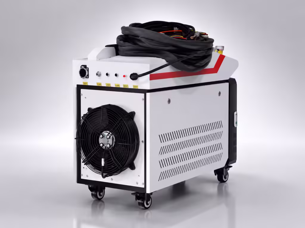 1500W laser welder for thin sheet metal, stainless steel cabinets, kitchen equipment, light frames, and general fabrication