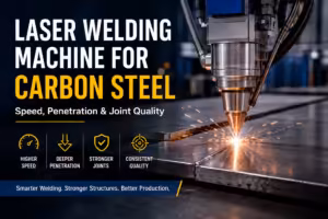 Laser welding machine for carbon steel performing fiber laser welding on steel fabrication with deep penetration and clean weld seam